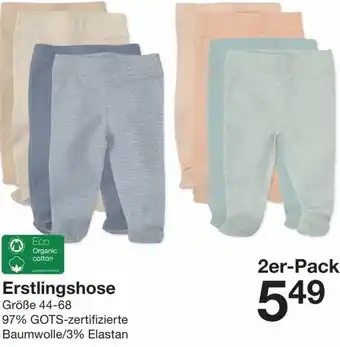 Zeeman Erstlingshose 44-68 2er-Pack Angebot