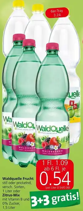Spar Waldquelle Frucht 1 liter oder Zitrus-Mix 1,5 Liter Angebot