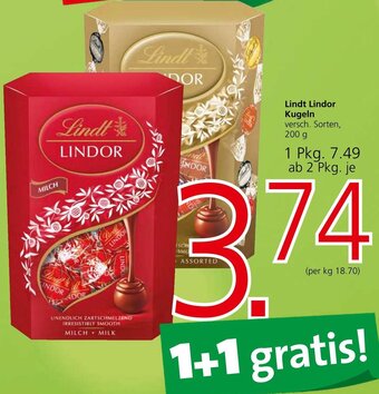 Spar Lindt Lindor Kugeln 200 g Angebot