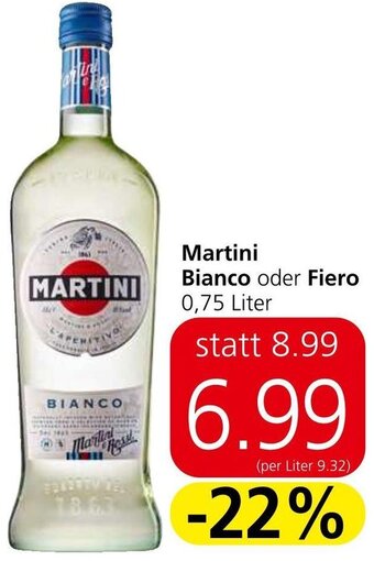 Spar Martini Bianco oder Fiero 0,75 Liter Angebot