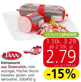 Spar Extrawurst 500/450 g Angebot