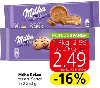 Spar Milka Kekse 150-260 g Angebot