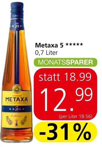 Spar Metaxa 5***** 0,7 Liter Angebot