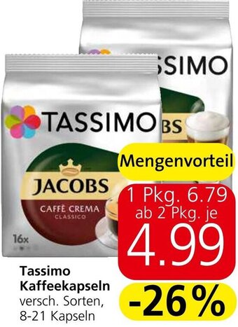 Spar Tassimo Kaffeekapseln Angebot