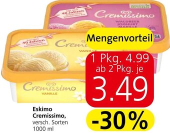 Spar Eskimo Cremissimo 1000 ml Angebot