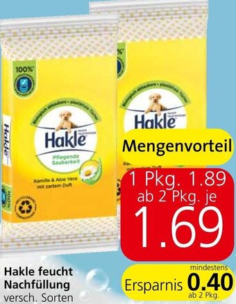 Spar Hakle feucht Nachfüllung Angebot