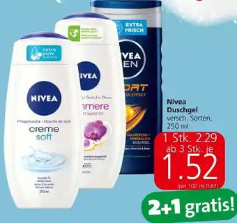 Spar Nivea Duschgel 250 ml Angebot