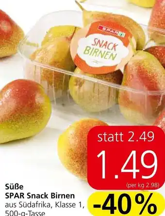 Spar Süße SPAR Snack Birnen 500 g Angebot