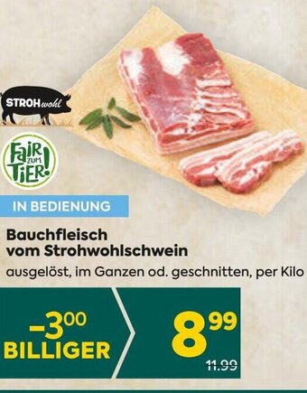 Billa Bauchfleisch vom Strohwohlschwein per kilo Angebot