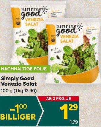 Billa Simply Good Venezia Salat 100 g Angebot