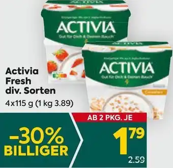 Billa Activia Fresh div. Sorten 4x115 g Angebot