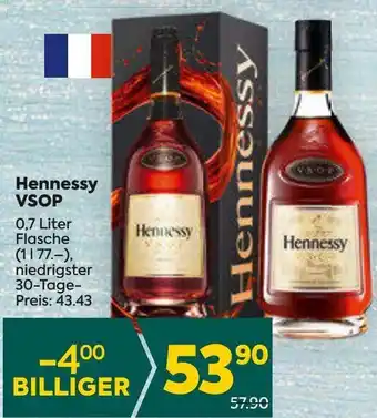 Billa Hennessy VSOP 0,7 Liter Flasche Angebot