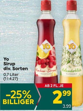 Billa Yo Sirup div. Sorten 0,7 Liter Angebot