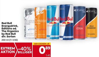 Billa Red Bull Energydrink, Editions od. The Organics by Red Bull div. Sorten 250 ml Angebot