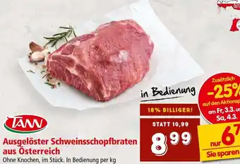 Interspar Ausgelöster Schweinsschopfbraten aus Österreich per kg Angebot