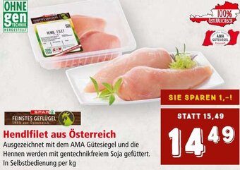 Interspar Hendlfilet aus Österreich per kg Angebot
