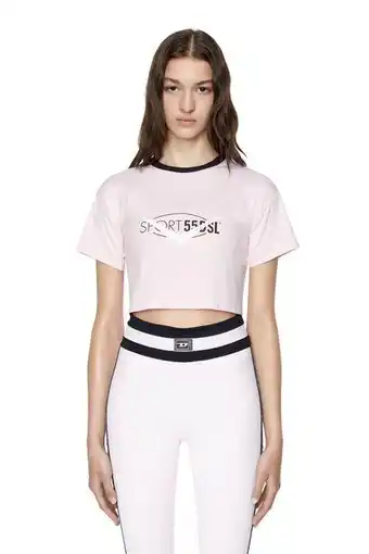 Diesel Kurzes t-shirt mit pfirsichtextur Angebot