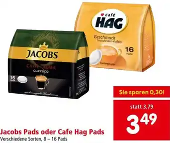 Interspar Jacobs Pads oder Cafe Hag Pads 8-16 Pads Angebot