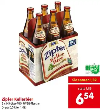 Interspar Zipfer Kellerbier 6 x 0,5 Liter Angebot