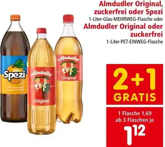 Interspar Almdudler Original, zuckerfrei oder Spezi 1 Liter oder Almdudler Original oder zuckerfrei 1-Liter Angebot
