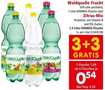 Interspar Waldquelle Frucht 1 liter oder Zitrus-Mix 1,5 Liter Angebot