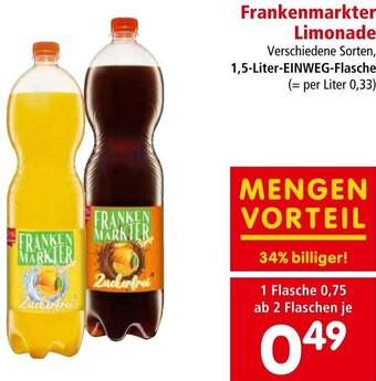 Interspar Frankenmarkter Limonade 1,5 Liter Angebot
