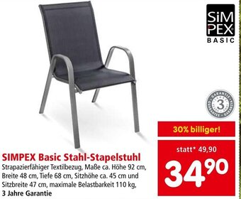 Interspar Simpex Basic Stahl-Stapelstuhl Angebot