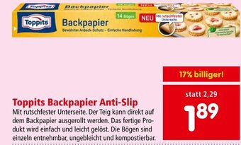 Interspar Toppits Backpapier Anti-Slip Angebot