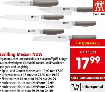 Interspar Zwilling Messer NOW Angebot
