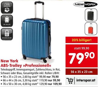 Interspar New York ABS-Trolley Professionell Angebot