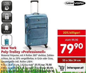 Interspar New York Poly Trolley Professionell Angebot