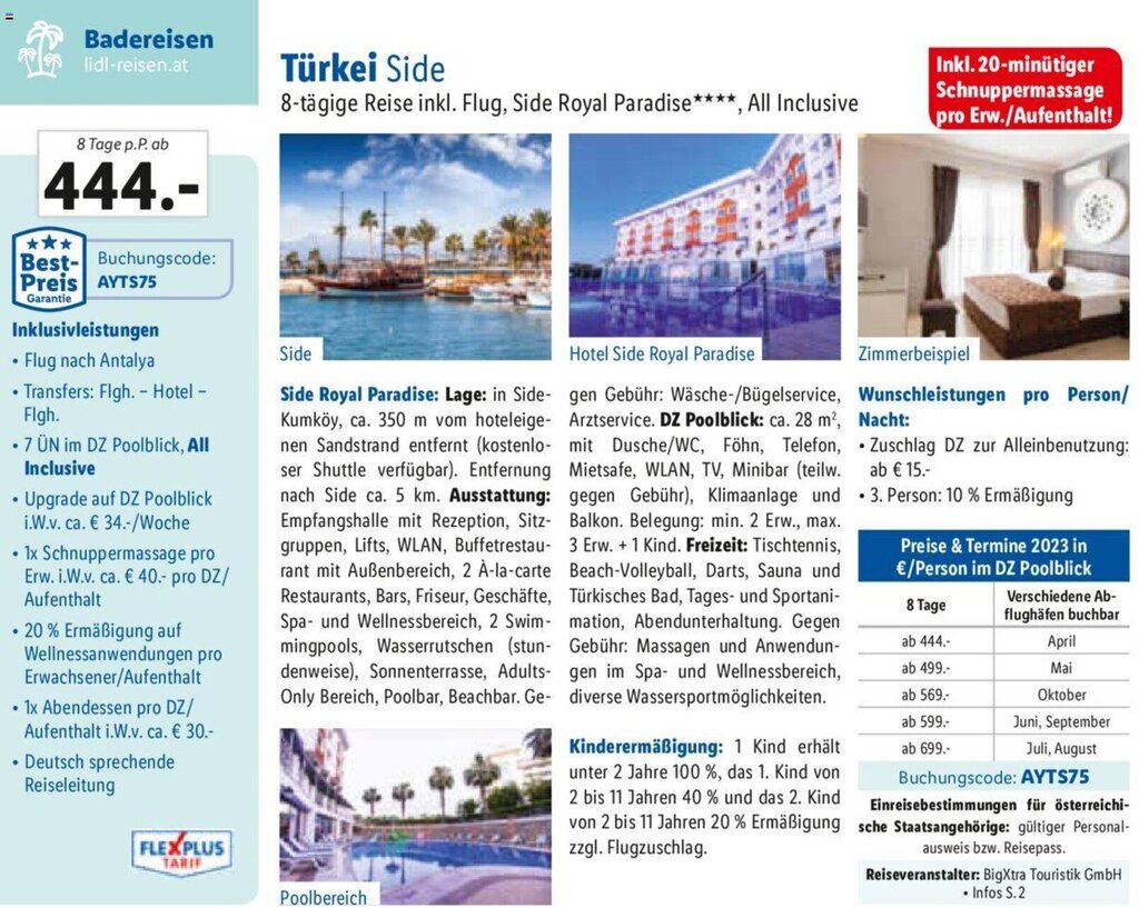 Türkei Side Angebot bei Lidl