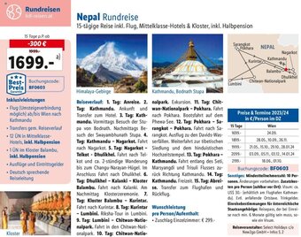 Lidl Nepal Rundreise Angebot
