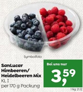 ADEG SanLucar Himbeeren/Heidelbeeren Mix 170g Angebot