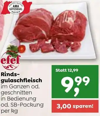 ADEG efef Rinds-gulaschfleisch per kg Angebot