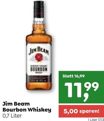 ADEG Jim Beam Bourbon Whiskey 0,7 Liter Angebot