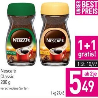 Sutterlüty Nescafé Classic 200 g Angebot