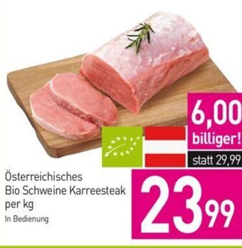 Sutterlüty Österreichisches Bio Schweine Karreesteak per kg Angebot