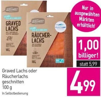 Sutterlüty Graved Lachs oder Räucherlachs geschnitten 100 g Angebot