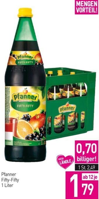 Sutterlüty Pfanner Fifty-Fifty 1 Liter Angebot