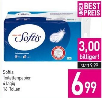 Sutterlüty Softis Toilettenpapier 4 lagig 16 Rollen Angebot