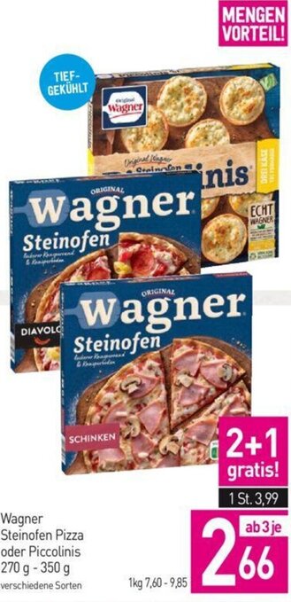 Sutterlüty Wagner Steinofen Pizza oder Piccolinis 270 g- 350 g Angebot