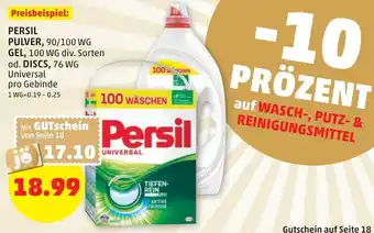 PENNY Persil Pulver, 90/100 WG Gel, 100 WG div. Sorten od. Discs 76 WG Angebot