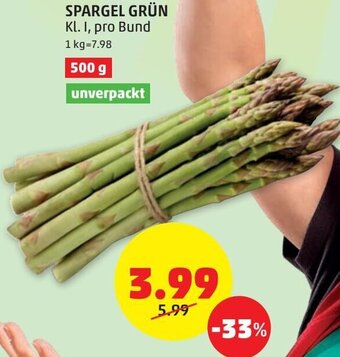 PENNY Spargel Grün 500 g Angebot