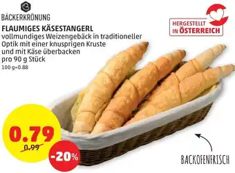 PENNY Bäckerkrönung Flaumiges Käsestangerl 90 g Angebot
