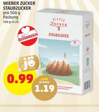 PENNY Wiener Zucker Staubzucker 500 g Angebot