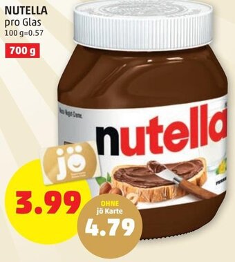 PENNY Nutella pro Glas Angebot