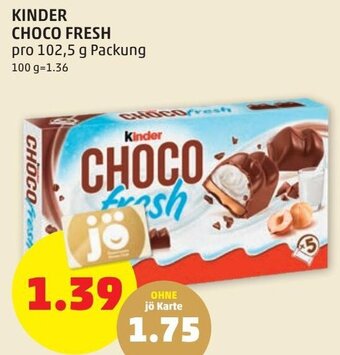PENNY Kinder Choco Fresh 102,5 g Angebot