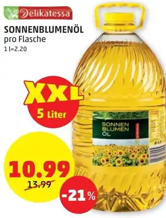 PENNY Sonnenblumenöl pro Flasche Angebot