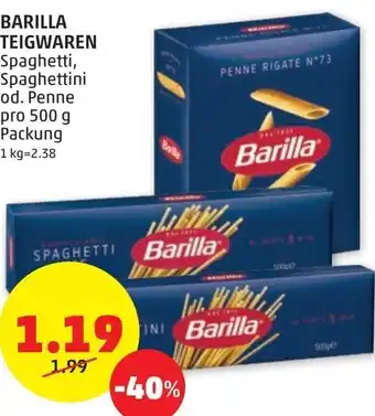 PENNY Barilla Teigwaren 500 g Angebot